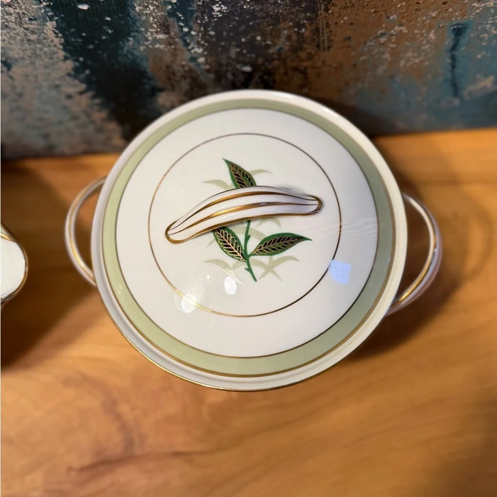Noritake‎ Greenbay Creamer and Lidded Sugar Bowl Set